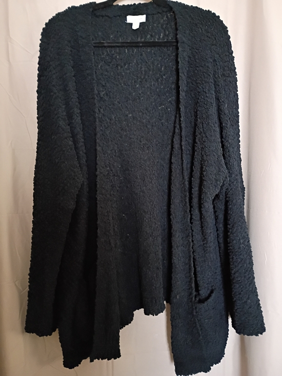 Cupio Sweaters - Cozy Open-Front Women's Black Sweater Cardigan